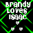 Green neon pattern overlays four identical text blocks reading "brandy loves isaac" with small white hearts below each block on a black background