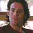 A 48x48 pixel animated contact sheet showing two frames of a Battlestar Galactica-themed buddy icon with a character portrait and spaceship logo.