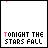 Animated contact sheet of a 5x5 grid showing sequential frames from an AIM buddy icon animation with changing star colors and text variations.