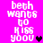 Pixelated text on bright pink background with three heart symbols in black, dark purple, and light purple.