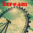 A static image of a Ferris wheel with red text reading "Scream Your Head Off At The Very Top" over a pixelated background.