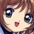 A 48x48 pixel animated buddy icon featuring a chibi-style anime character with brown hair and large green eyes on the left, paired with text reading "Anime IM" and "com" on a black background to the right.