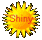Four pixelated sun icons with yellow-orange gradients and black outlines arranged in a on gray background, each displaying partial text reading "Shiny"