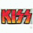 A 48x48 pixel animated contact sheet showing two frames of a KISS-themed buddy icon with red gradient text and a masked band member face.