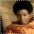 six pixelated images showing a woman in various poses and settings with text overlays