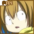 Pixelated anime-style character with light brown hair and yellow clothing, showing three sequential expressions in a