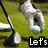 A four- golf-themed animation showing a gloved hand holding a golf ball, a golf club on grass, and a golf ball with text
