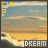 A beach scene with waves and sand, featuring the word DREAM in light blue text at the bottom, with yellow square elements in the top-left corner.