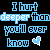 Pixelated text-based icon with blue and white lettering on black background, featuring a small heart symbol at the bottom right.