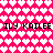 A static pixel art image with a bright pink background covered in white heart shapes, featuring repeated text "ILY KAILEE" in black block letters across two horizontal bands.