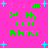 Pixelated green text on bright pink background with cyan starbursts, repeating 'I <3 All of My Best Friends' in four identical sections.