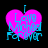 Four identical pixelated heart-shaped icons with cyan text reading "I Love Michael Forever" on a black background.