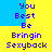 Pixelated text "You Best Be Bringin Sexyback" on yellow and blue background with blue text.
