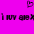 Pixelated heart symbol above repeating text on bright magenta background, with visible animation frame transitions.