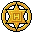 16 identical pixelated star-shaped icons with a central 'H' letter, each surrounded by a circular border