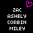 A black background displays two identical white text with names and a pink pixelated heart above them