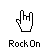 Pixelated hand icons in various rock-on gestures with 'Rock On' text below each, displayed in a on gray background