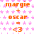 A static image displays repeated text and symbols on a pink star-patterned background with orange elements.
