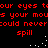 Red pixelated text repeats on black background with white dots forming a trail.