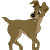 A 50x50 pixel animated buddy icon featuring a cartoon dog on the left and green text on a dark background on the right, displayed as a contact sheet with two frames.