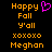 Pixelated orange text on black background with a pink heart symbol, showing two identical static frames side-by-side.
