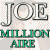 A 2x2 contact sheet of four animated frames from a Joe Millionaire-themed buddy icon featuring text and character images.