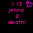 Pixelated pink text and symbols on black background with one heart symbol animated from solid to outline.
