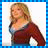 four with a blue checkered border; top-left shows a woman in red clothing, top-right and bottom-left have yellow star backgrounds with text