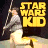 A pixelated contact sheet showing two frames of an animated Star Wars Kid icon with yellow text and green website branding on a dark background.