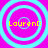 Four identical cyan concentric circles on a magenta background with yellow text "Laurent:" in each quadrant.