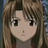 Pixelated static image of an anime-style female character with long brown hair and dark eyes, rendered in a low-resolution 48x48 icon format.