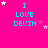 Bright pink background with cyan text reading "I LOVE DEVIN" and scattered white and pink star shapes in various positions.