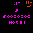 Pixelated text and symbols on black background with pink and orange elements.