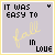 12 pixel-art with light gray backgrounds, each displaying text fragments about falling in love and a yellow 'fall' script