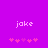 Purple background with white 'joke' text above two of pink and purple pixelated hearts