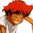 A pixelated anime-style character with red hair and a white shirt appears on the left side of a contact sheet, while the right side displays 'Anime IM' text in silver lettering over black background.