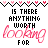 25 identical each displaying the phrase "IS THERE ANYTHING WORTH" in black text above a pink cursive word, bordered by small heart motifs