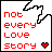 pixelated icons with red text, gray bird silhouettes, and heart symbols, showing text variations and animation changes