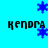 Blue star-shaped icons and black text on a cyan background, with visible pixelation.