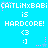 Pixelated blue background with repeated white text and symbols in three , featuring pink star and dot animations