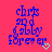 Blue pixelated text on pink background with cyan heart symbol; two identical frames show static composition.