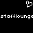 Black background with white pixelated heart symbol above repeating text 'staffloungestafflounge' in lowercase.