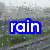six pixelated icons with text and symbols on colored backgrounds, including rain, plus sign, bows, equals sign, rainbow, and yay!!!