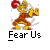 A static contact sheet showing two identical frames of a pixelated cartoon character with red and yellow colors, accompanied by text promoting 'badassbuddy.com' on a gray background.