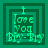 Four green pixelated display "I Love You Big-Big" text with layered square borders; the central 's border shifts from three to two layers between frames