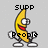 Pixelated banana character with white eyes, red mouth, and gray limbs stands against light gray background; text above reads 'SUPP', 'Of', 'The' in sequence.