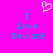 Bright pink background with blue pixelated text reading "I Love Devian!" and a white heart symbol above the left instance of the phrase.