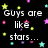 Pixelated text on split background with stars and colorful abstract shapes, conveying a wish-themed message.