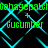 Green text and cyan geometric patterns repeat across a black background in a static digital composition.