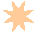 Nine identical orange star-shaped icons arranged in a on a gray background, each with eight points and pixelated edges